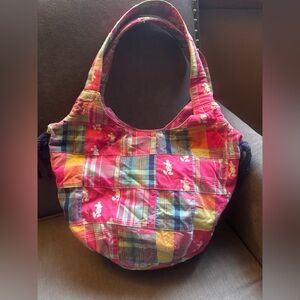 Disney Parks Madras Patchwork Mickey Mouse Hobo Bag